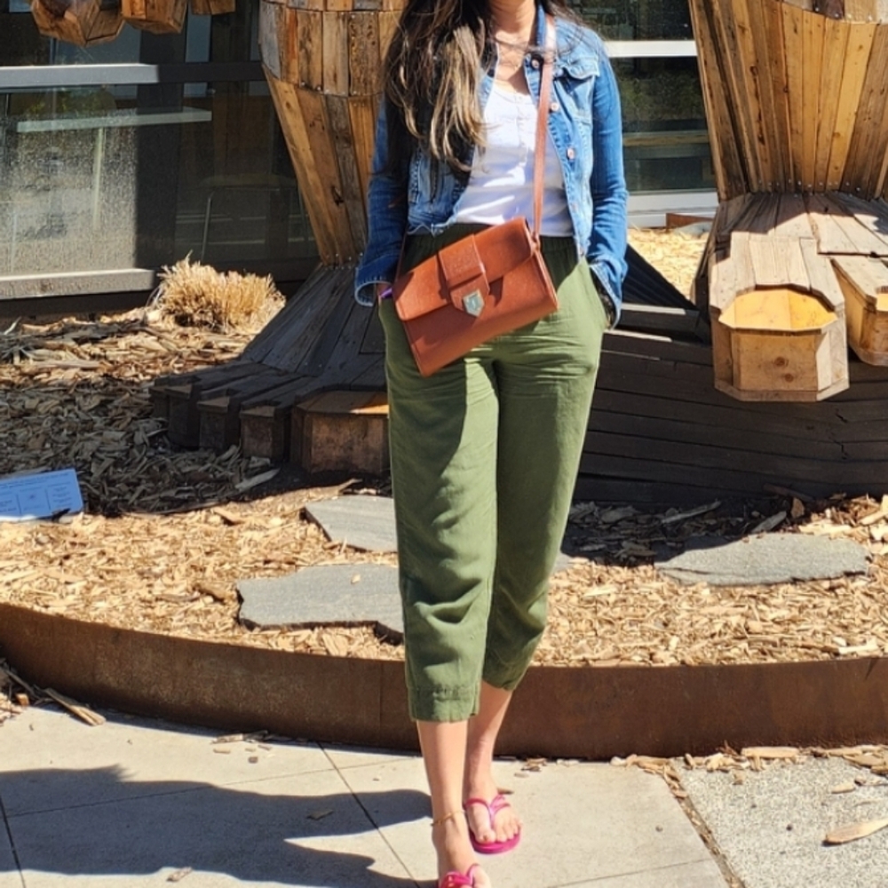 YSL leather sling bag